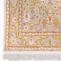 Antique Signed Hereke Silk Rug - Mid 20th Century