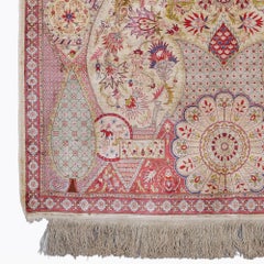 Antique Signed Hereke Silk Rug - Mid 20th Century