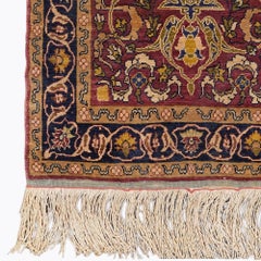 Tappeto antico in seta Hereke firmato - Mid Century Antiques