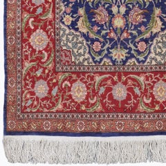 Signed Hereke Silk Rug - Mid 20th Century