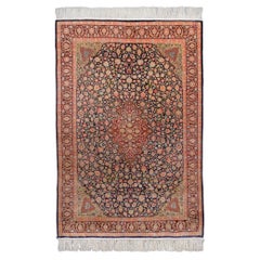 Signed Hereke Silk Rug - Mid 20th Century