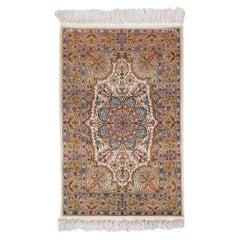 Antique Signed Hereke Silk Rug - Mid 20th Century