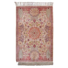 Antique Signed Hereke Silk Rug - Mid 20th Century