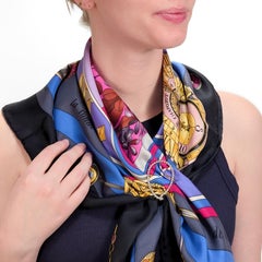 Clip ou bague d'écharpe torsadée en corde en argent signé Hermès