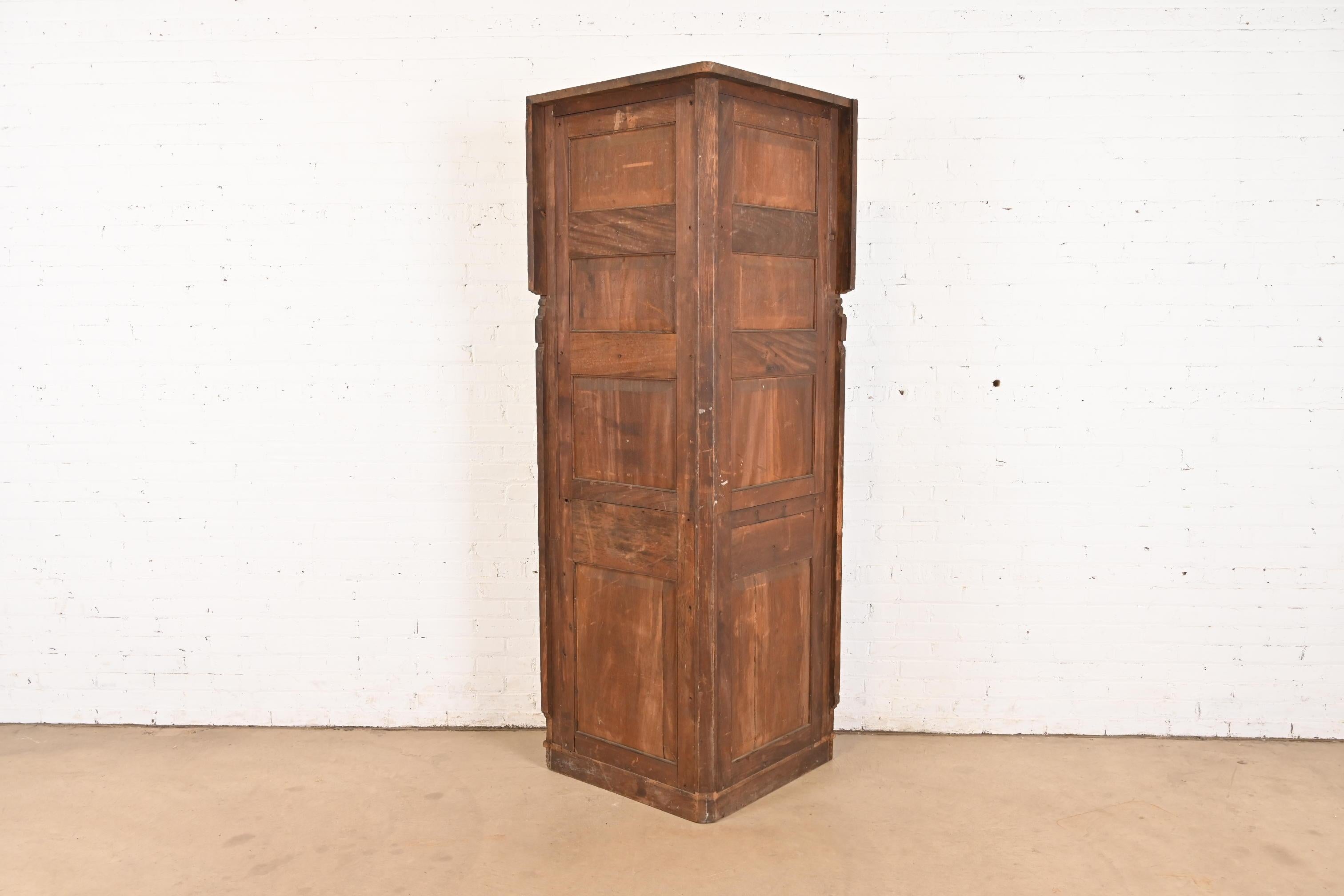 Signed Herter Brothers Eastlake Victorian Carved Mahogany Corner Cabinet For Sale 5