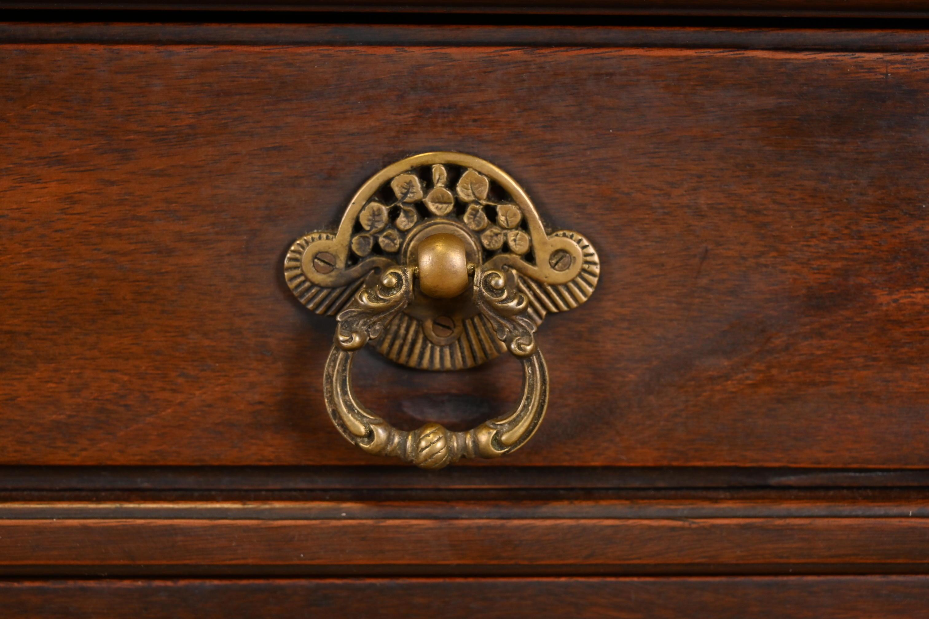 Signed Herter Brothers Eastlake Victorian Carved Mahogany Corner Cabinet For Sale 2