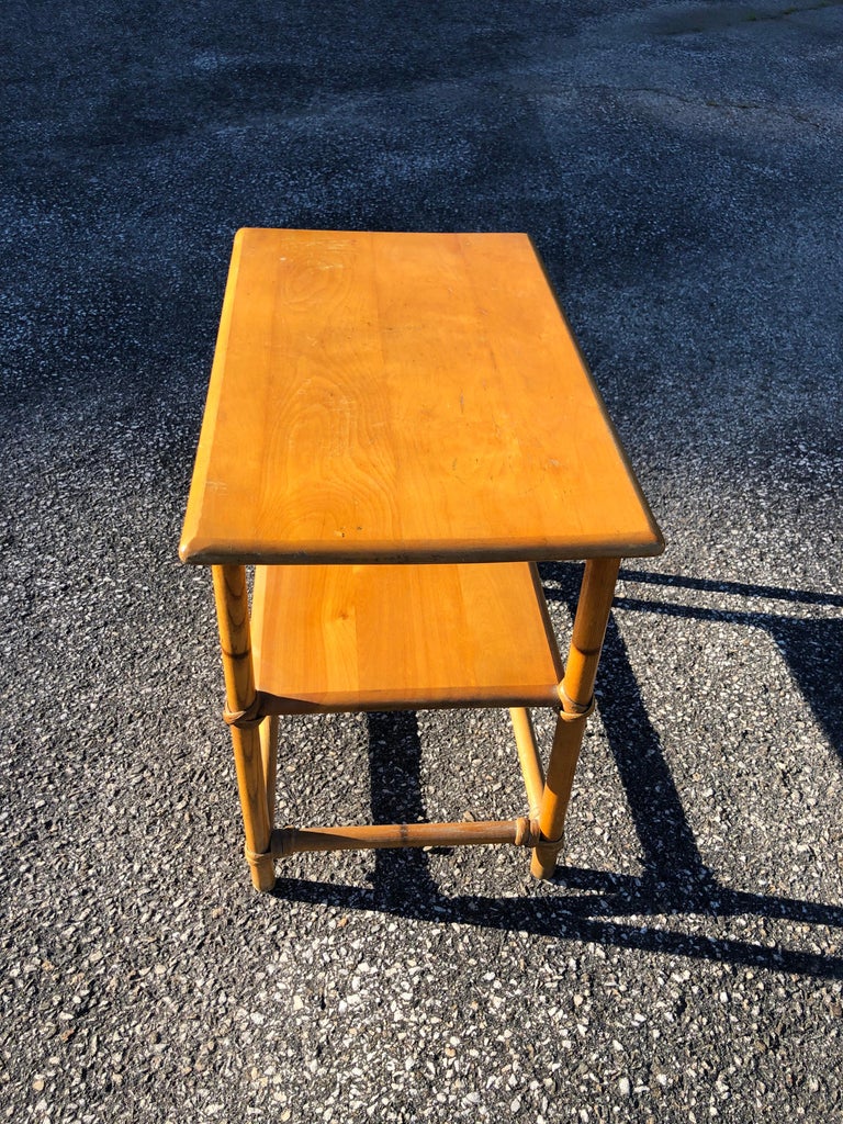 Signed Heywood Wakefield Side Table at 1stDibs