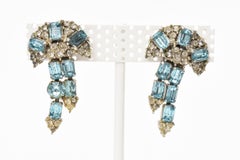 Hollycraft: Vintage-Ohrringe mit Schraubverschluss und Strassverzierung, signiert