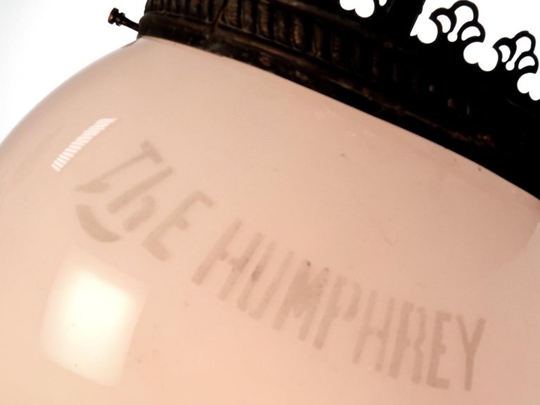 Signed Humphrey Gas Lamp, Electrified at 1stDibs