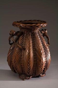 Signed Ikebana Basket from Kyushu Region