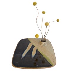 Vintage Signed Ikebana Japonisme Pottery Display