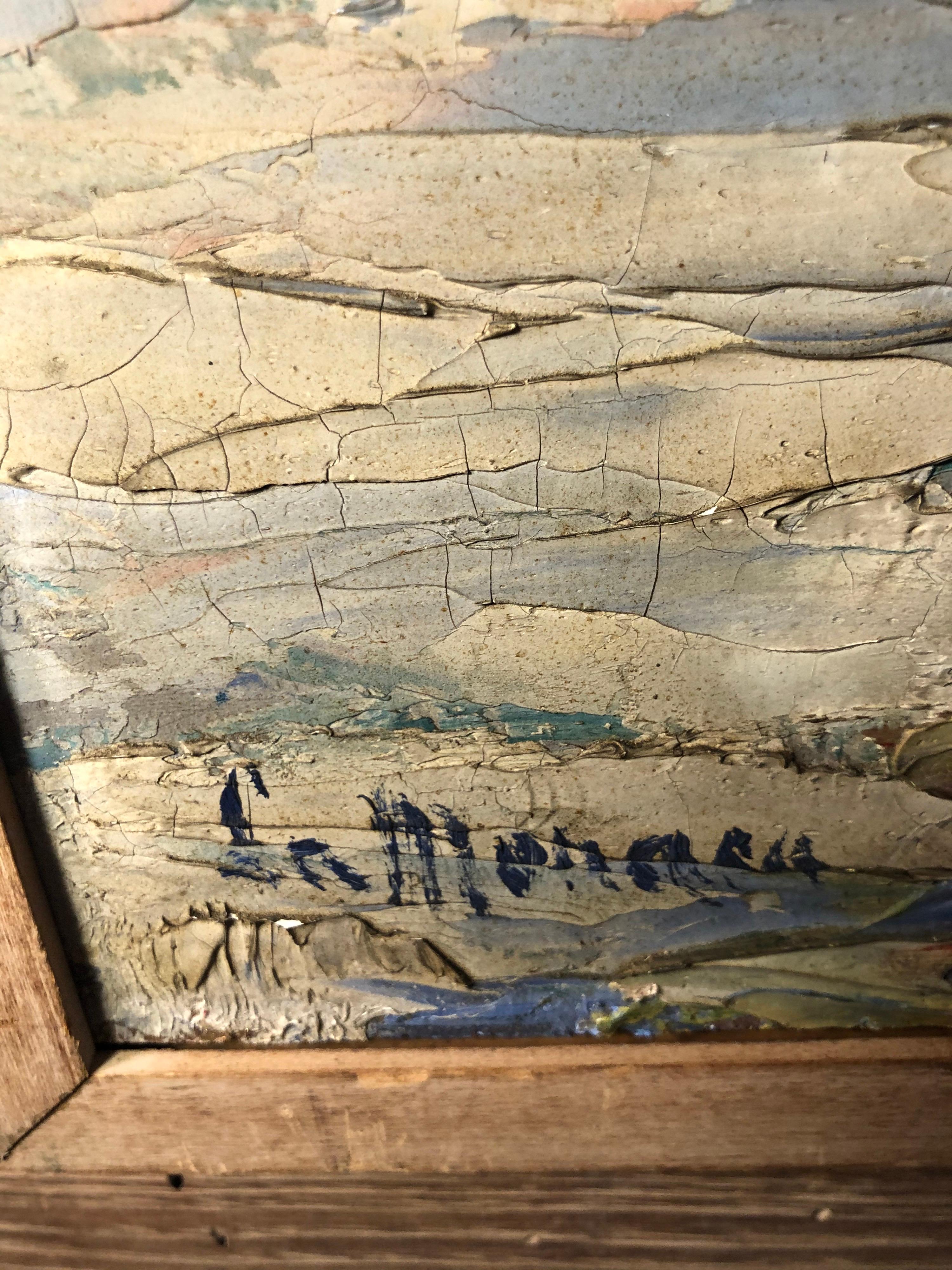 Signiertes Impasto auf Karton eines Segelbootes im Angebot 6