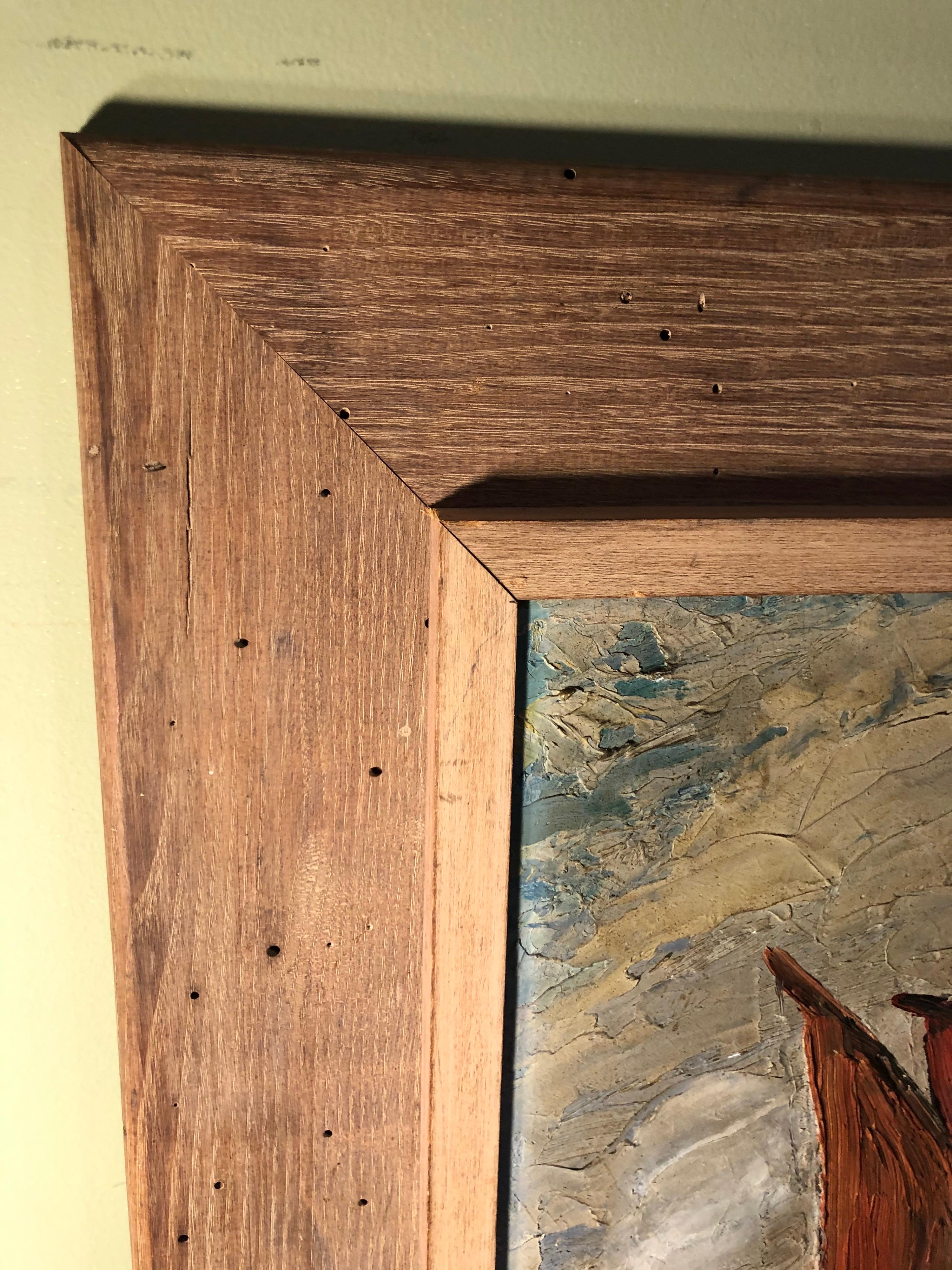 Signiertes Impasto auf Karton eines Segelbootes im Angebot 11