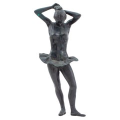 Signed Impressionistic Bronze Ballerina Sculpture