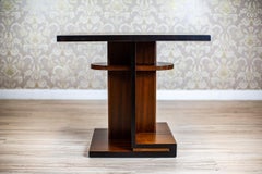 Signed Inlaid Art Deco Poker Table in Light Brown from the 1930s