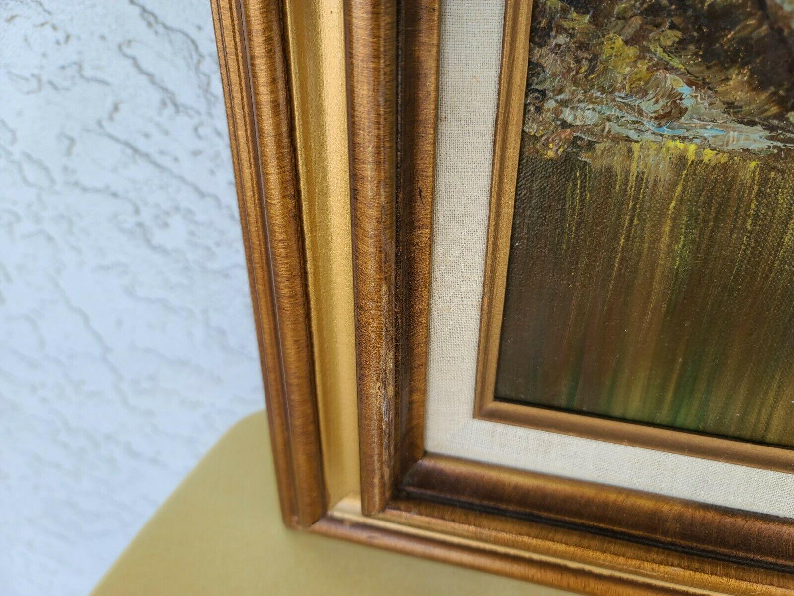 Signed Irene Cafieri Landscape Oil Painting Framed 3