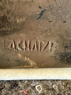 Signed Iron Fish Sculpture by Lachaize