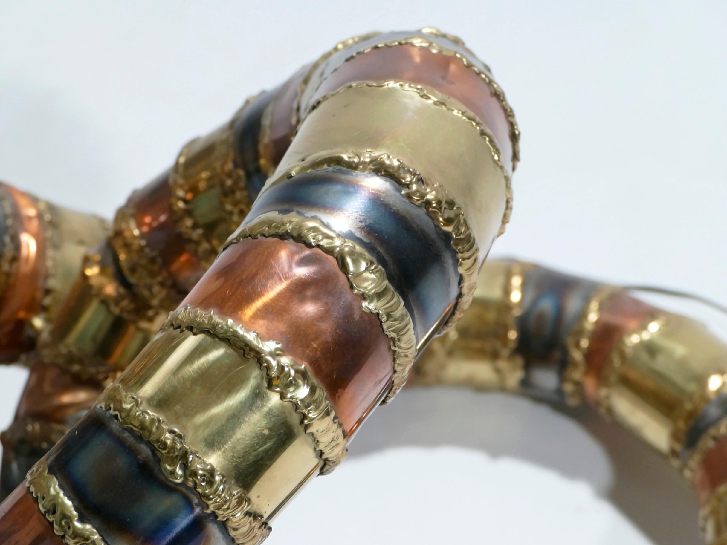 Lampadaire de sculpture cobra signé Isabelle Faure, années 1970 5