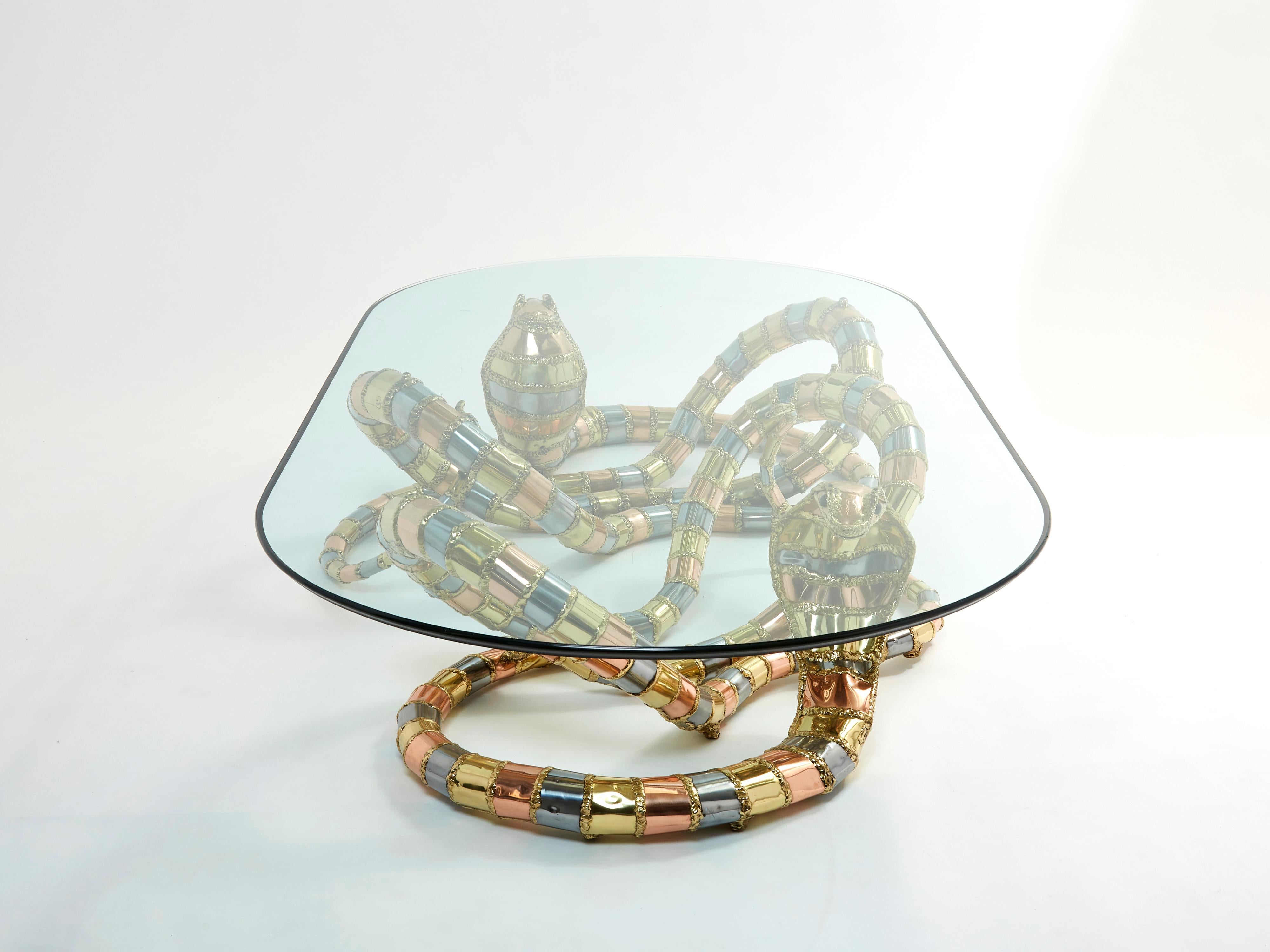 Signed Isabelle Faure Cobra Sculpture Xl Coffee Table, 1970s  For Sale 7
