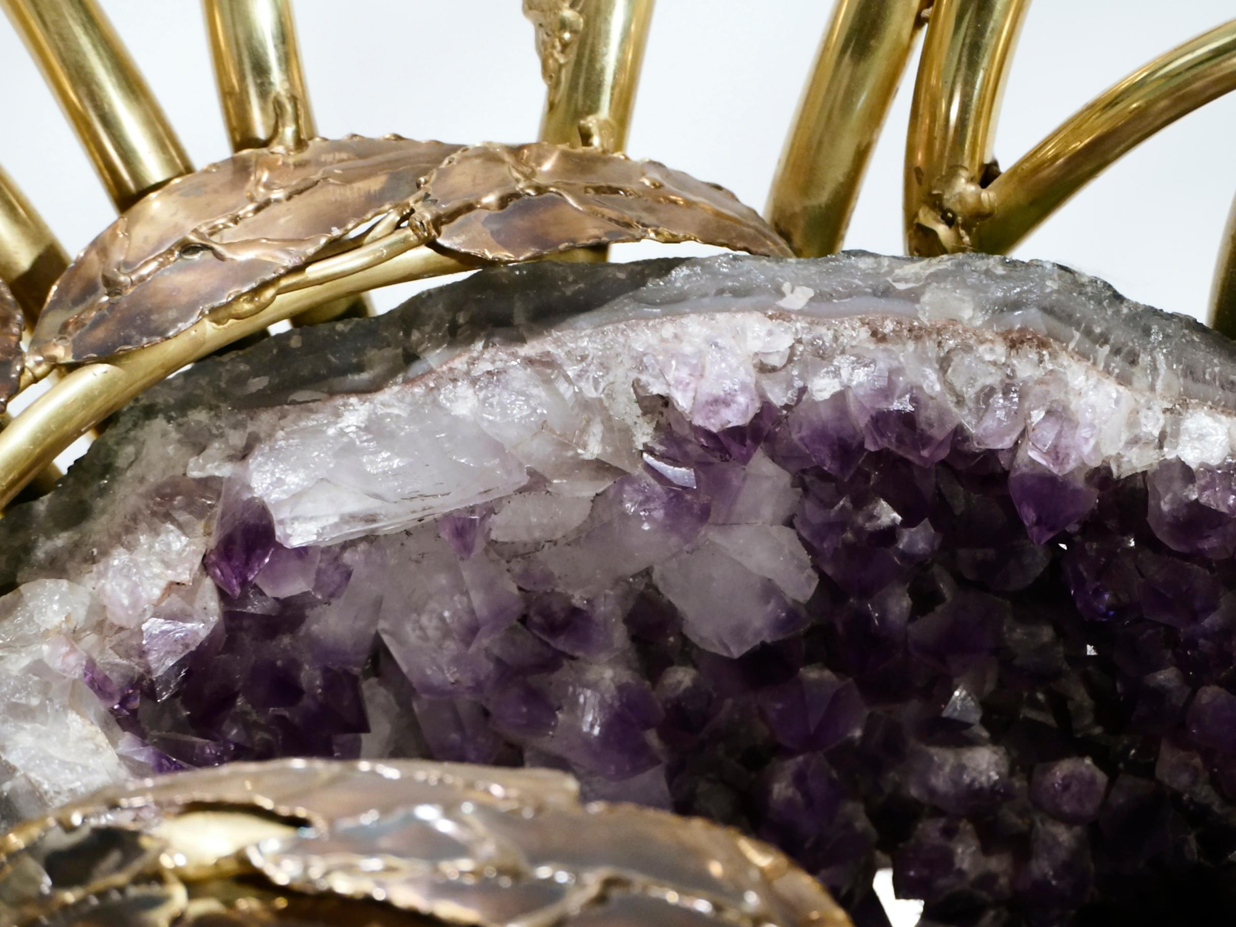 Signed Isabelle Faure Sculpture-Table Amethyst, 1970s 6