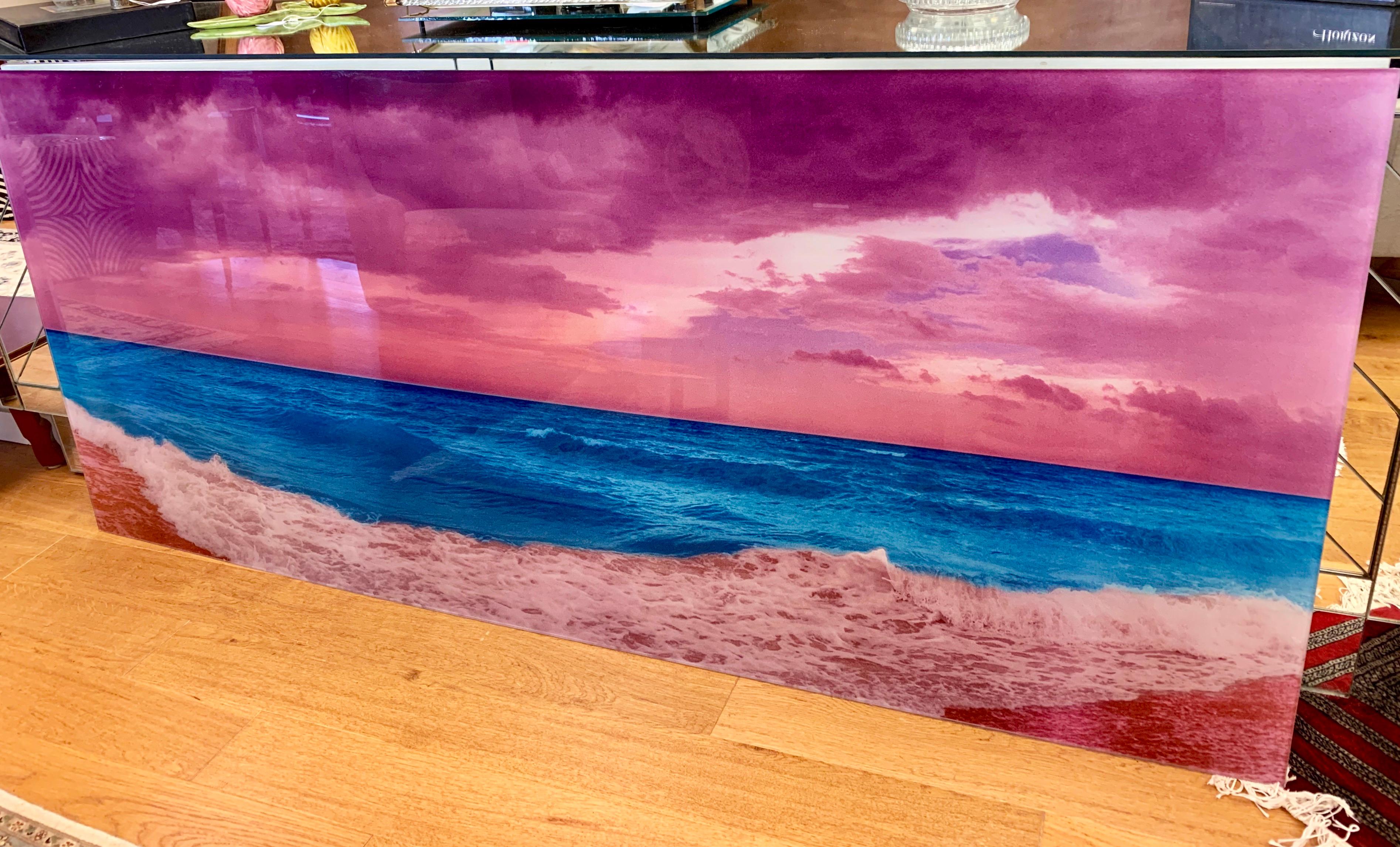 Signed Isack Kousnsky Extra Large Photo on Vibrachrome Titled Panoramic Ocean 8
