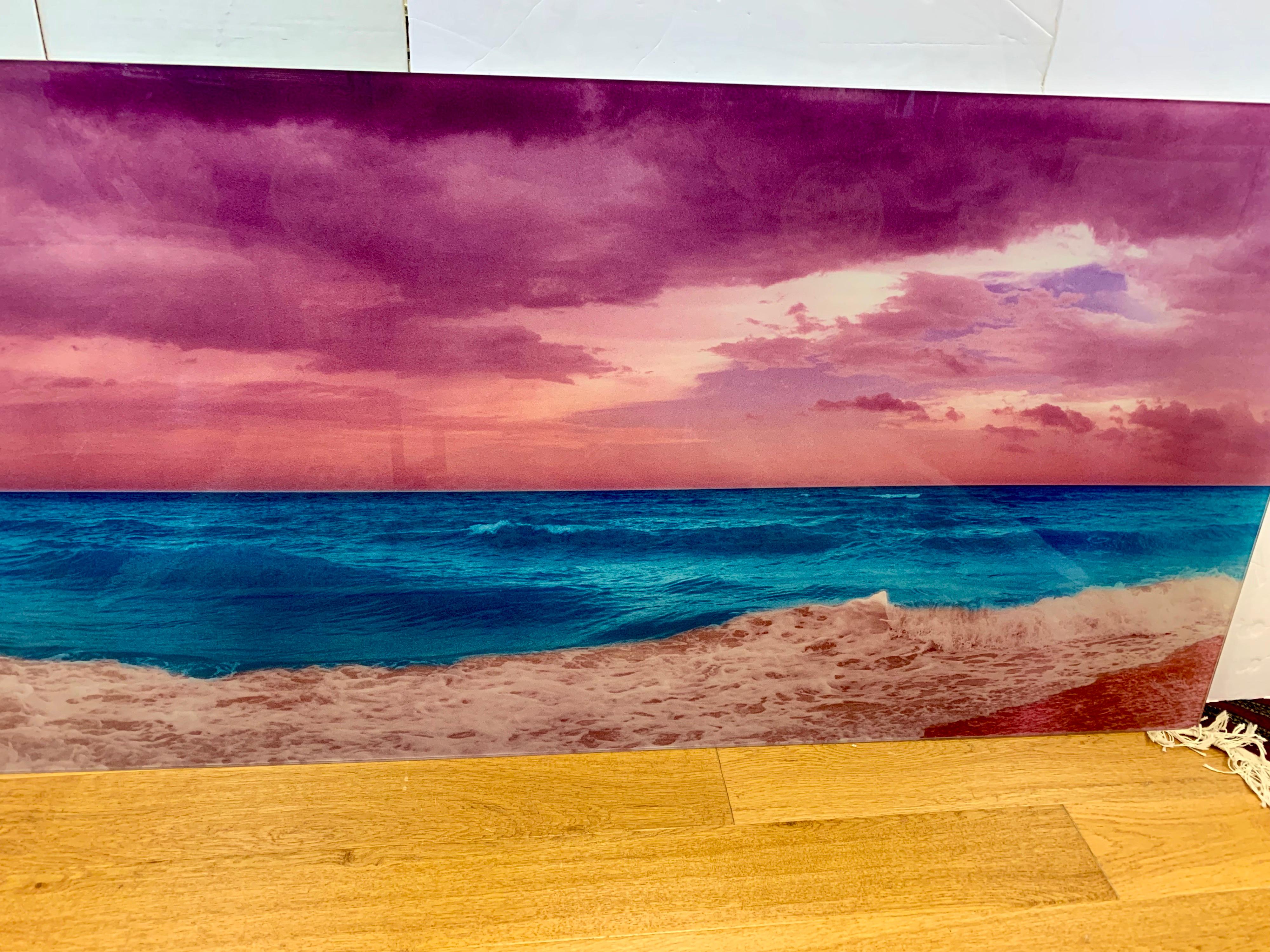 Resin Signed Isack Kousnsky Extra Large Photo on Vibrachrome Titled Panoramic Ocean