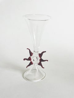 Signed Italian Art Glass Champagne Flutes