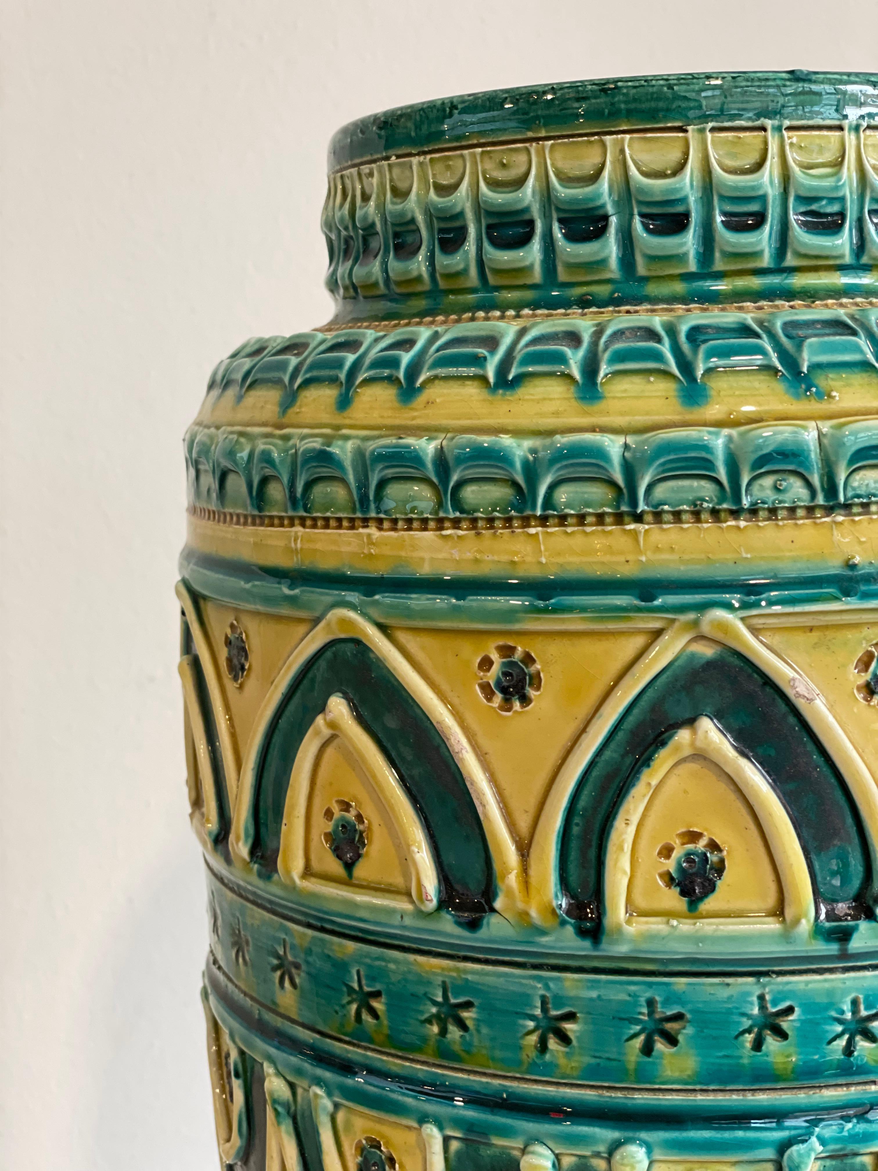 Mid-Century Modern Signed Italian Large Vase