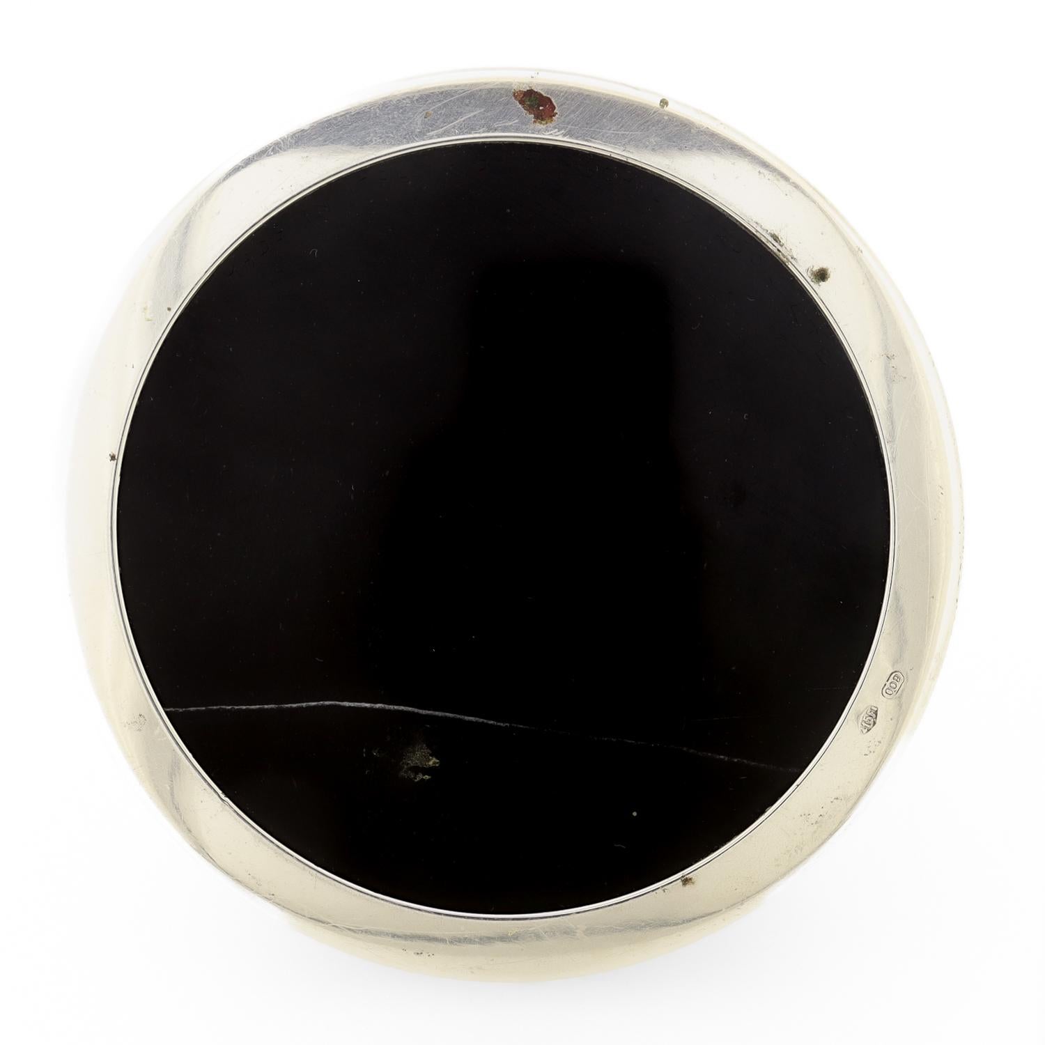 Pisapapeles italiano de Pietra Dura con flor y montura de plata firmado por G. Fiaschi en venta 2