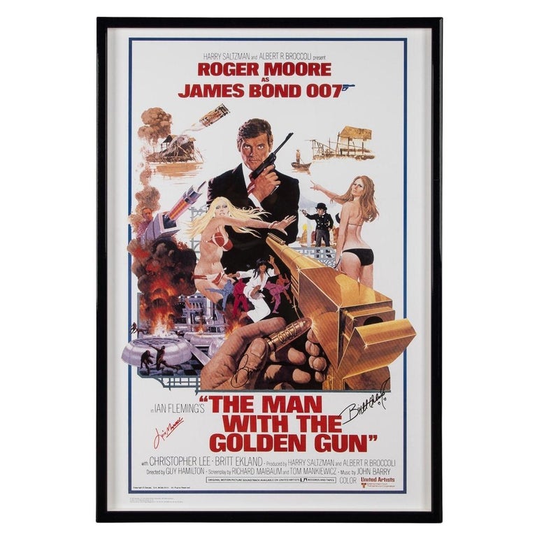 Signed James Bond 'Man with the Golden Gun' Later Print For Sale at 1stDibs