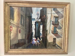 Signed James Carlin Belfast (1906-2005) Rare Burlesque Painting