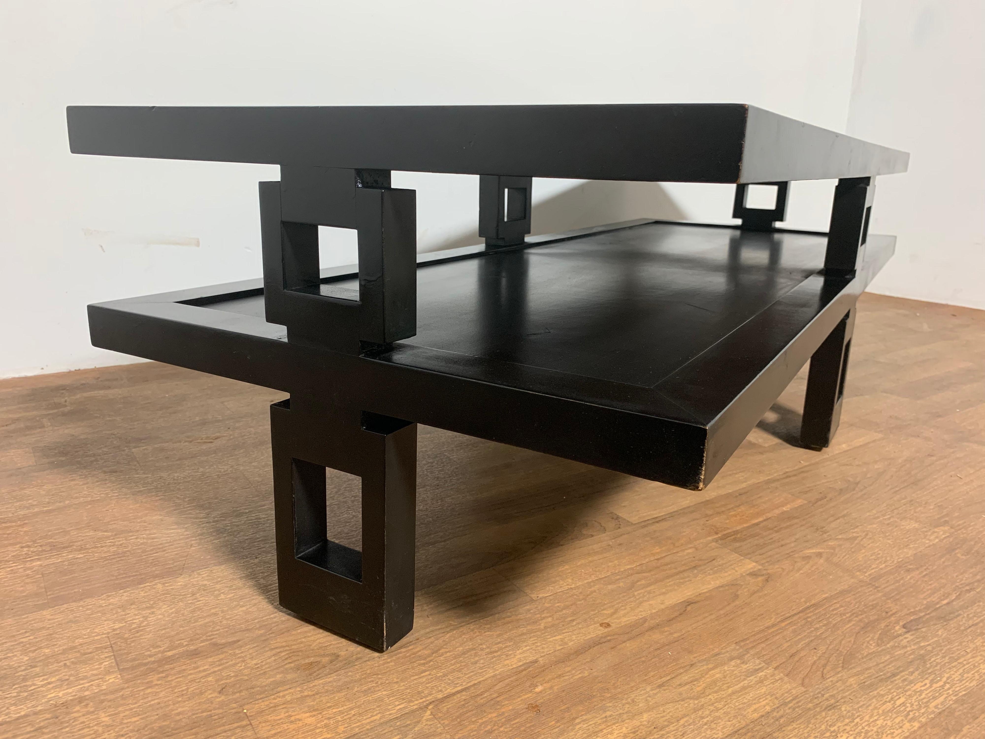 Signed James Mont Coffee Table Ca. 1940s In Good Condition For Sale In Peabody, MA