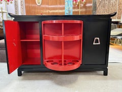 Signed James Mont Design Pagoda Cocktail Cabinet