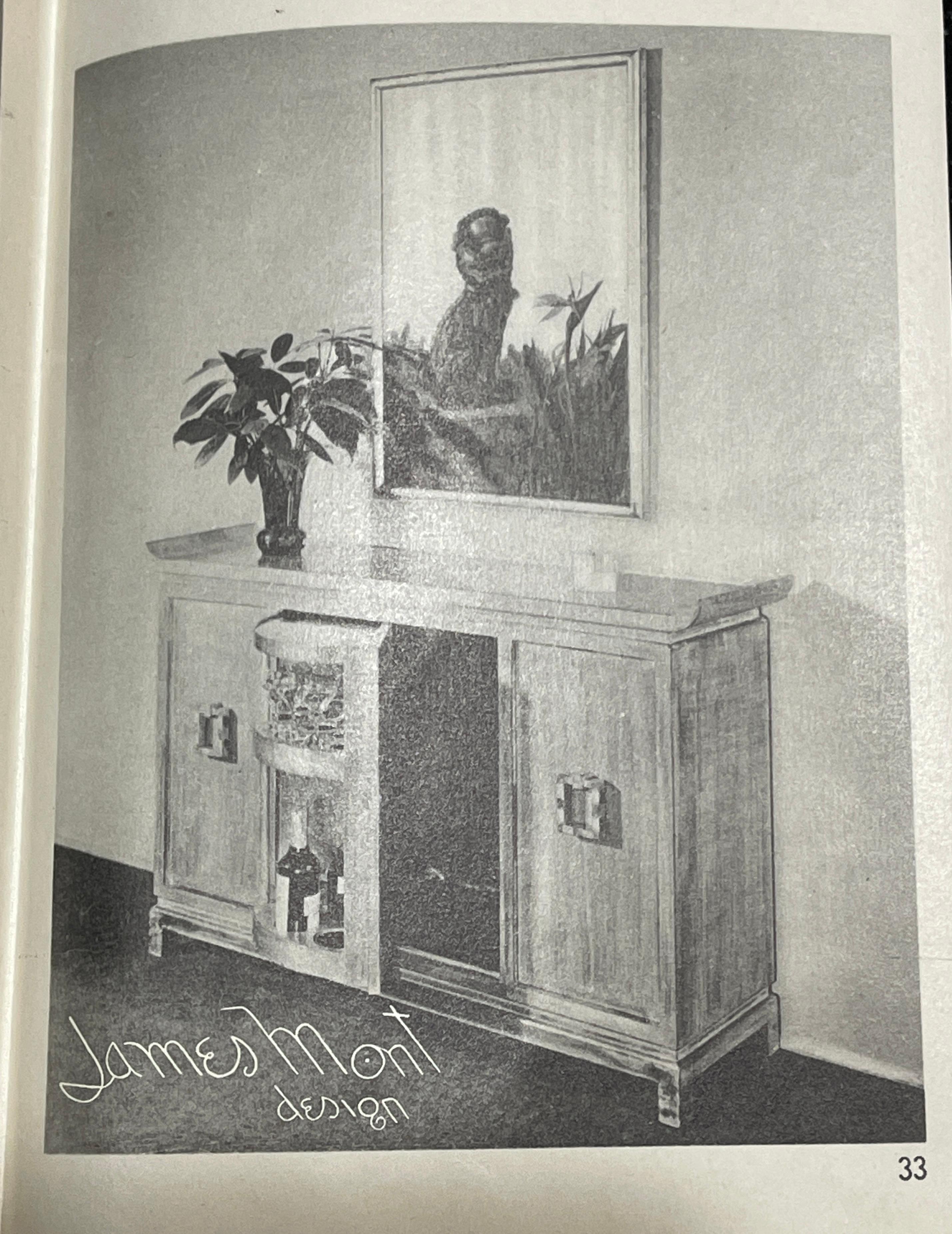 Signed James Mont Design Pagoda Cocktail Cabinet For Sale 12