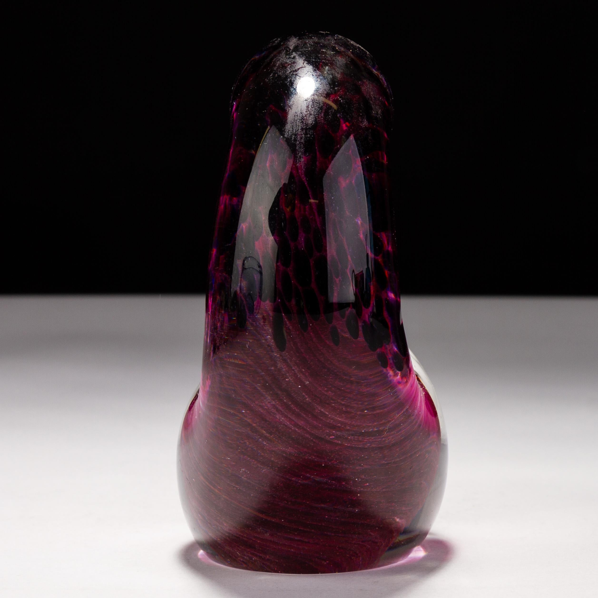 20th Century Signed Jane Charles Designer Glass Marine Jellyfish Paperweight  For Sale