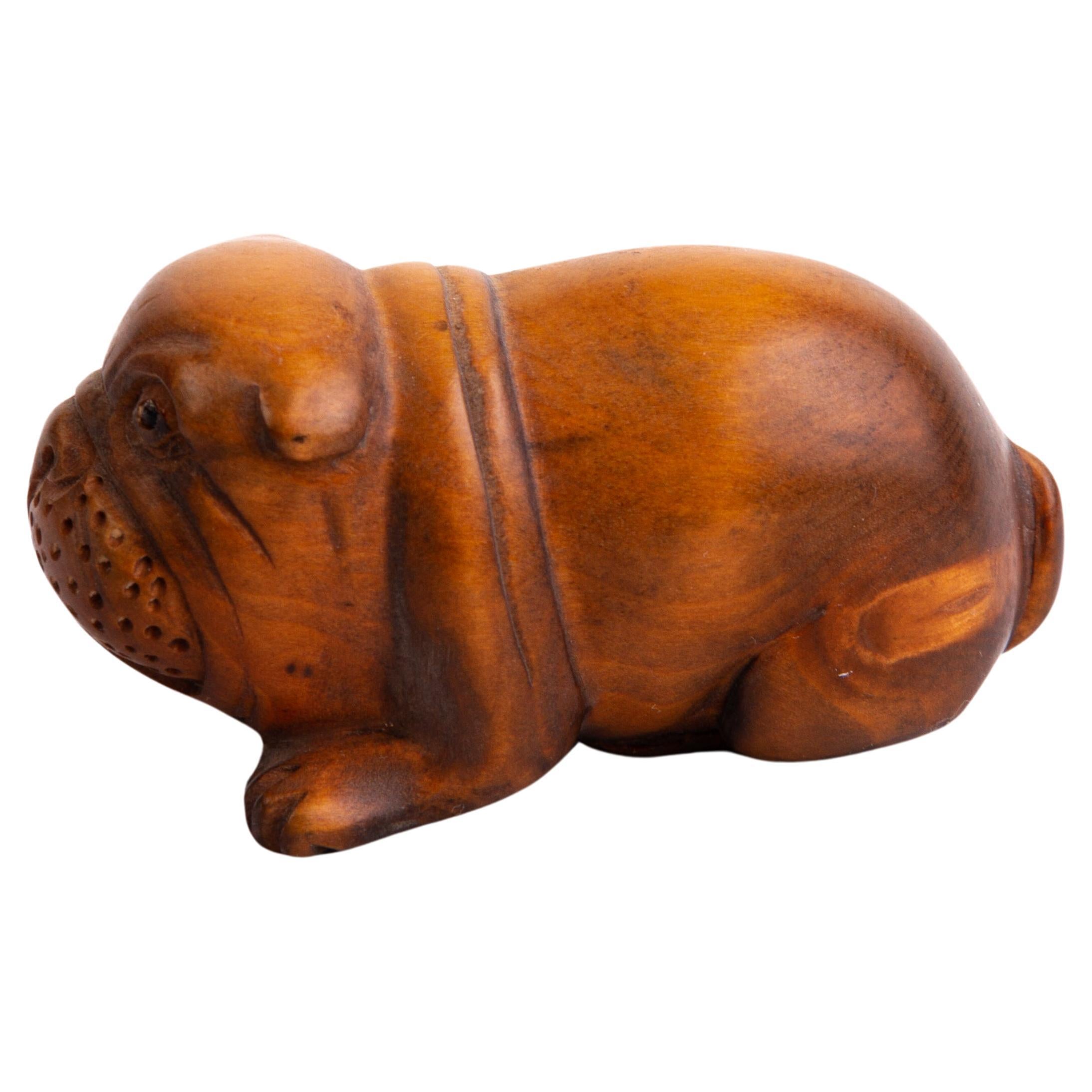 In good condition
From a private collection
Free international shipping
Signed Japanese Boxwood Netsuke Inro of a Dog 