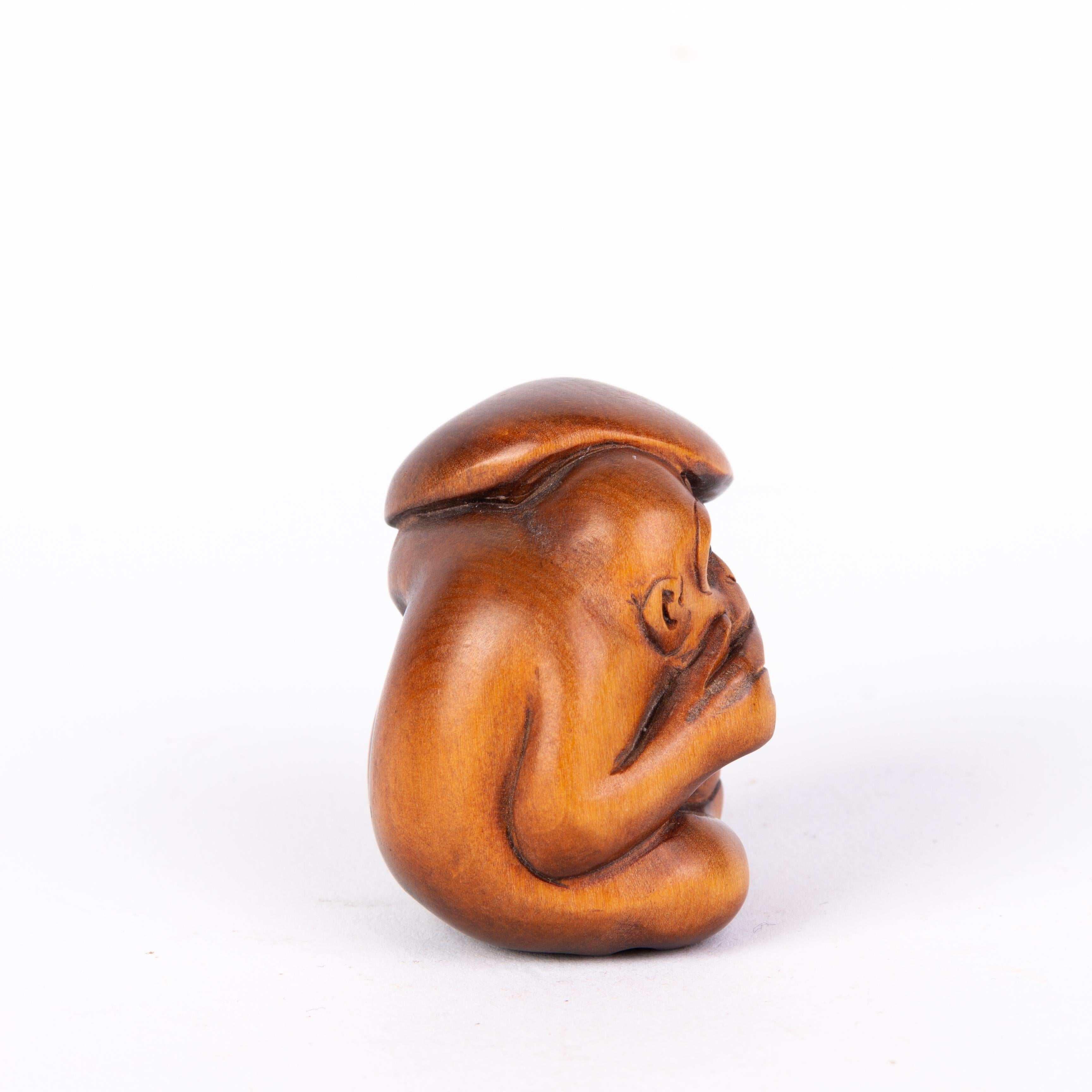Japanese Carved boxwood Netsuke Inro Ojime
Very good condition.
From a private collection.
Free international shipping.