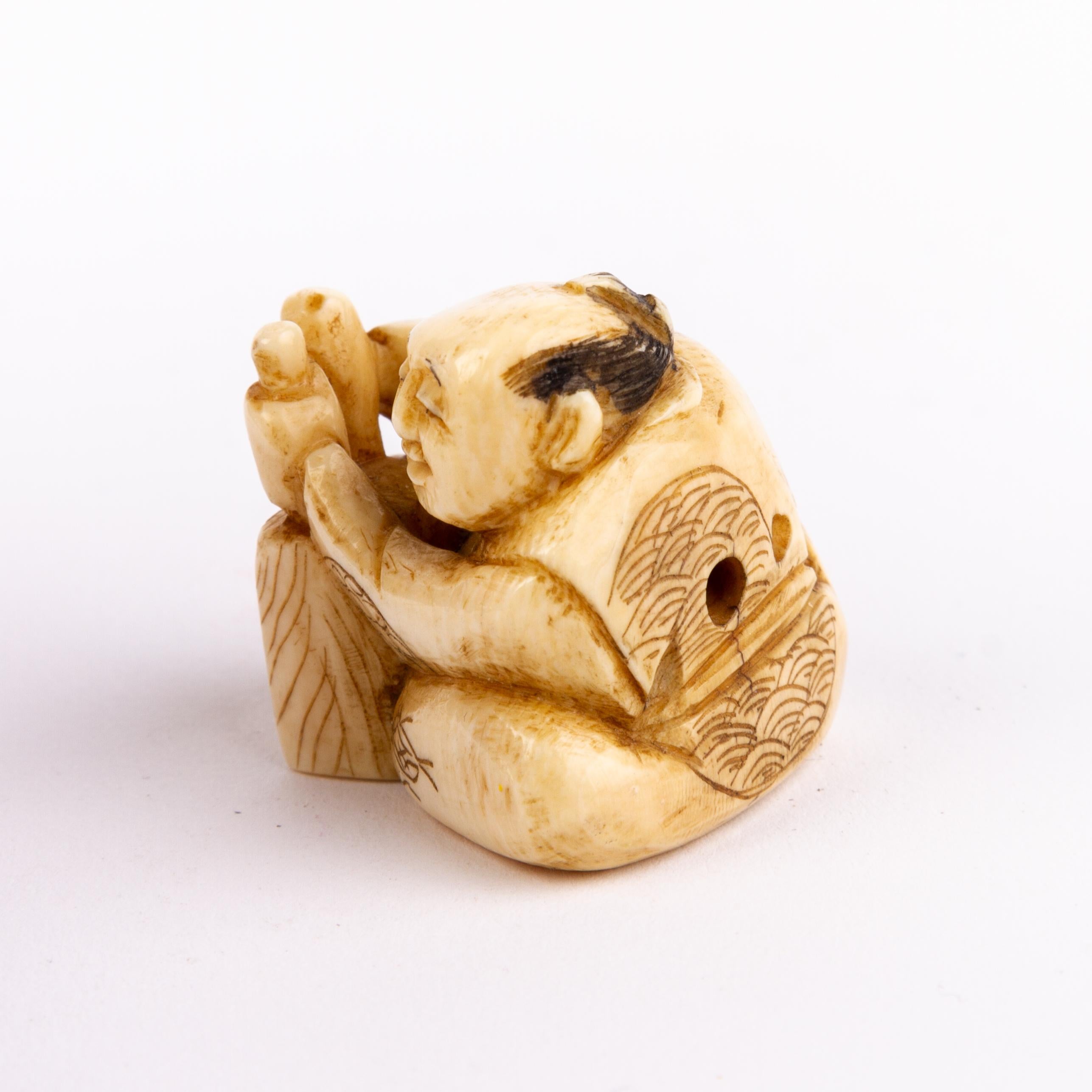 Signed Japanese Carved Edo Netsuke Inro For Sale at 1stDibs
