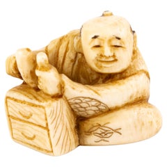 Signed Japanese Carved Edo Netsuke Inro 