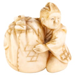 Signierter japanischer geschnitzter Netsuke Inro 