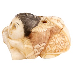 Netsuke japonés Meiji firmado
