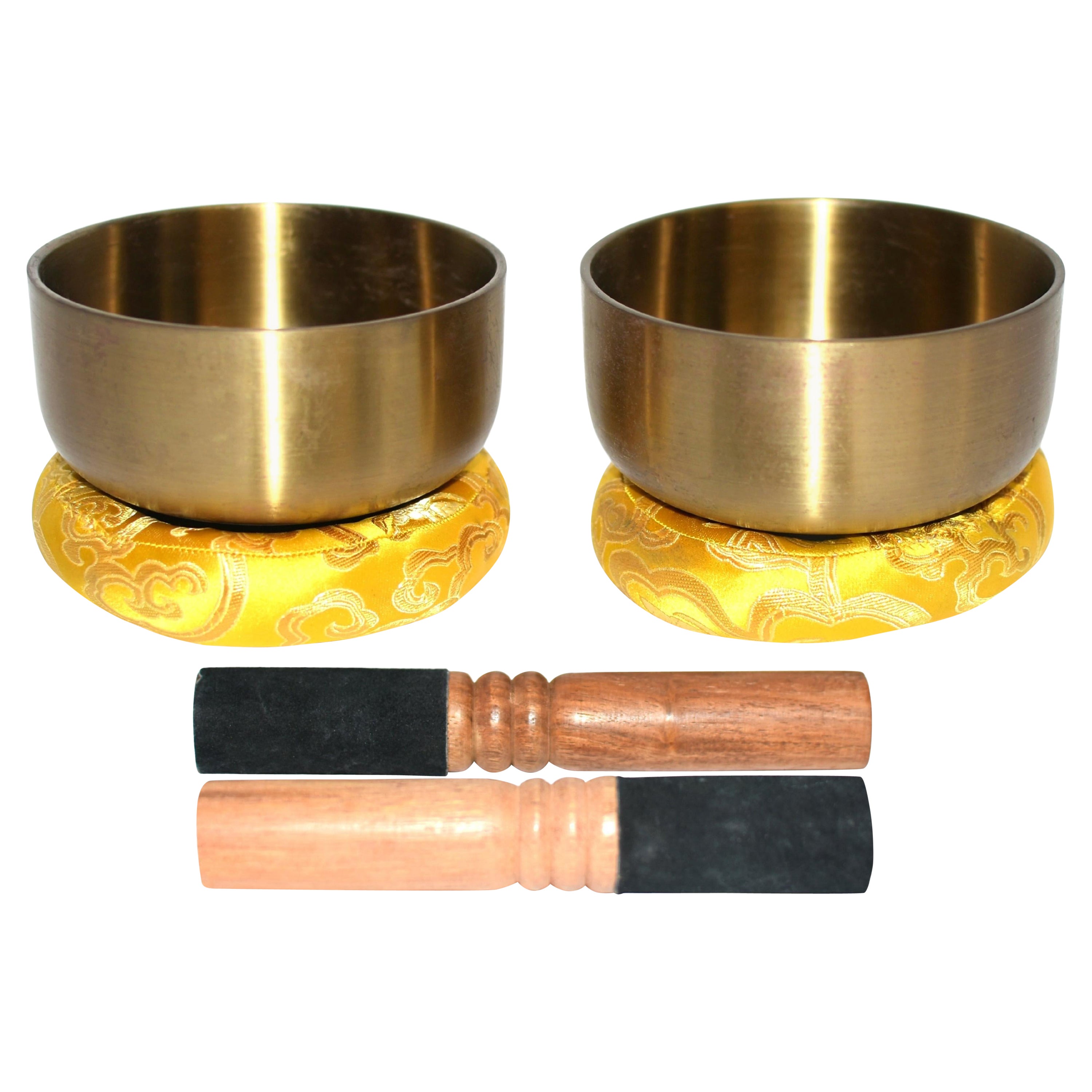 Signed Japanese Singing Bowl Solid Brass Song Bird