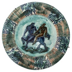 Signed Jean Mayodon Art Deco Ceramic Plate