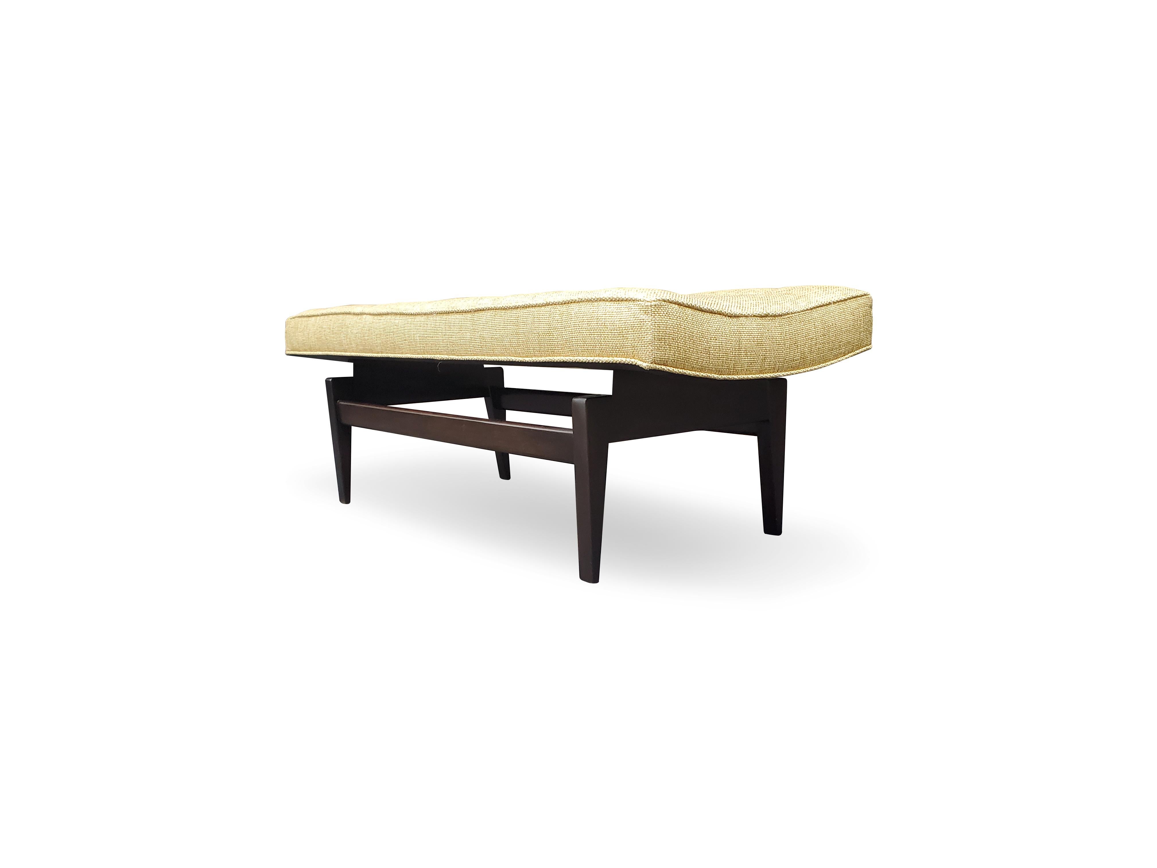 Mid-Century Modern Signed Jens Risom Floating Bench For Sale
