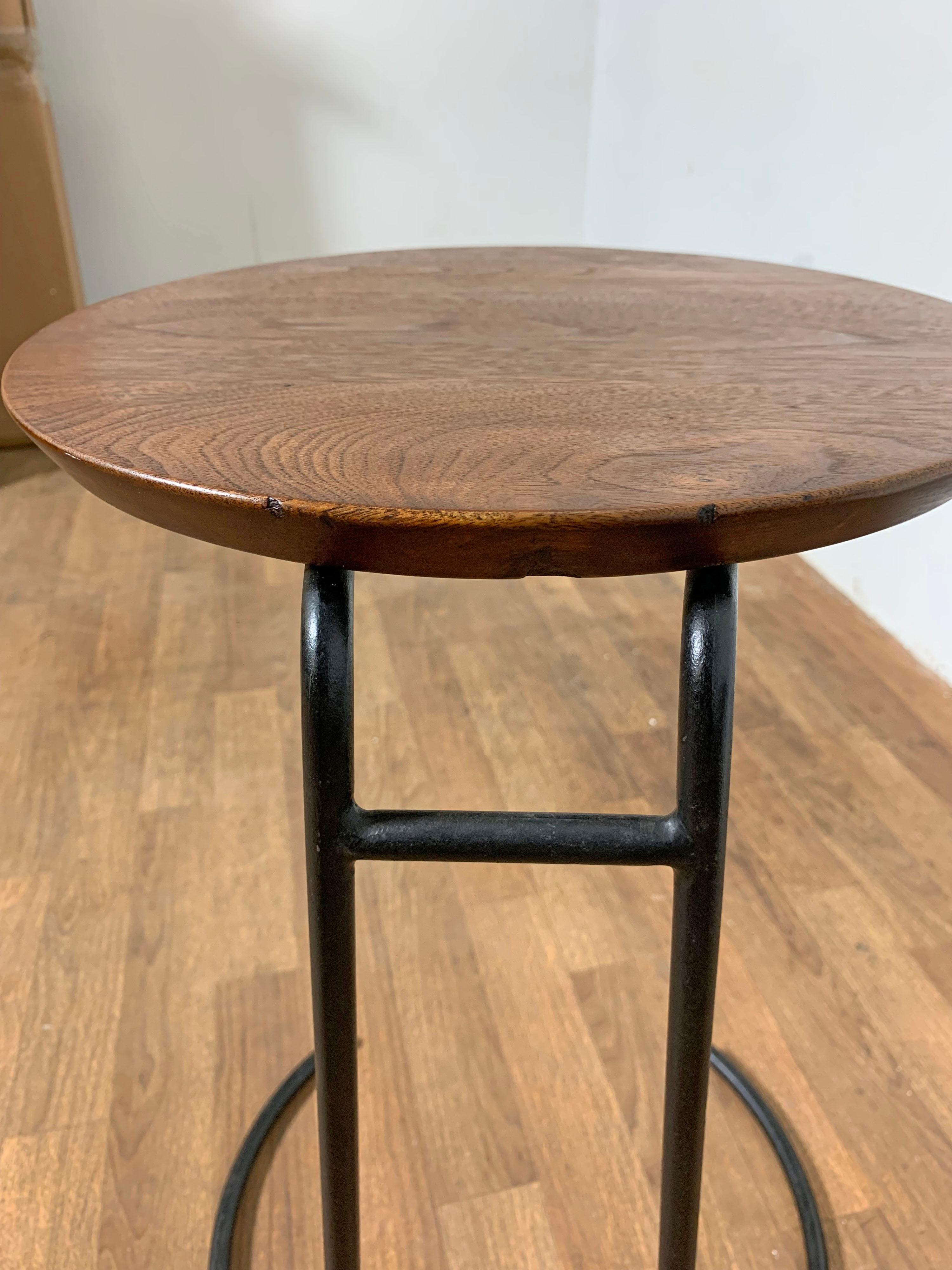 Signed Jens Risom T710 Side Table in Walnut and Steel circa 1950s 2