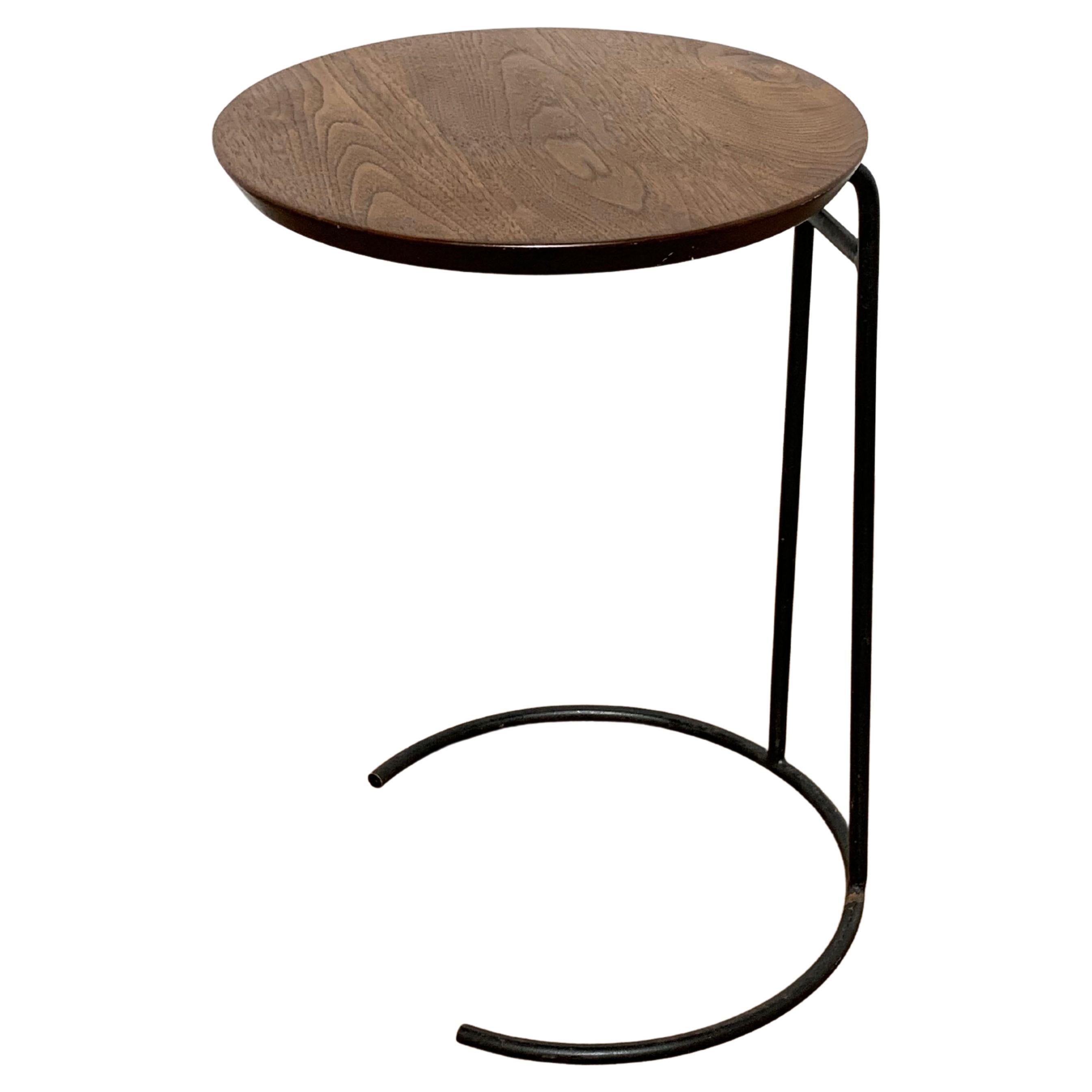 Signed Jens Risom T710 Side Table in Walnut and Steel circa 1950s