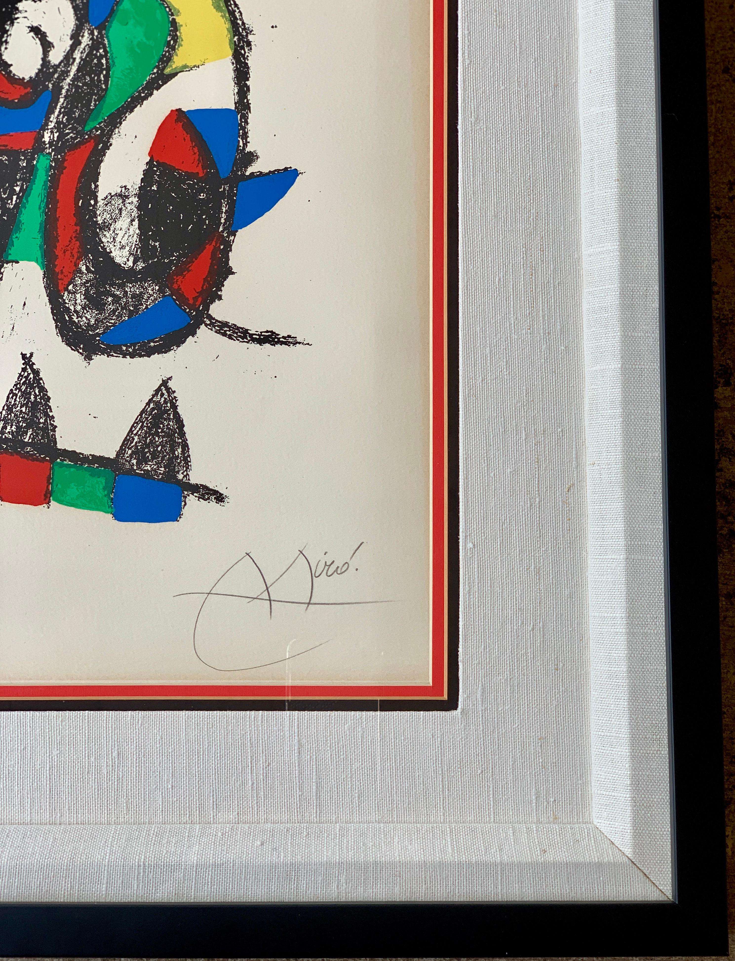 Modern Signed Joan Miro Abstract Limited Edition Lithograph from 