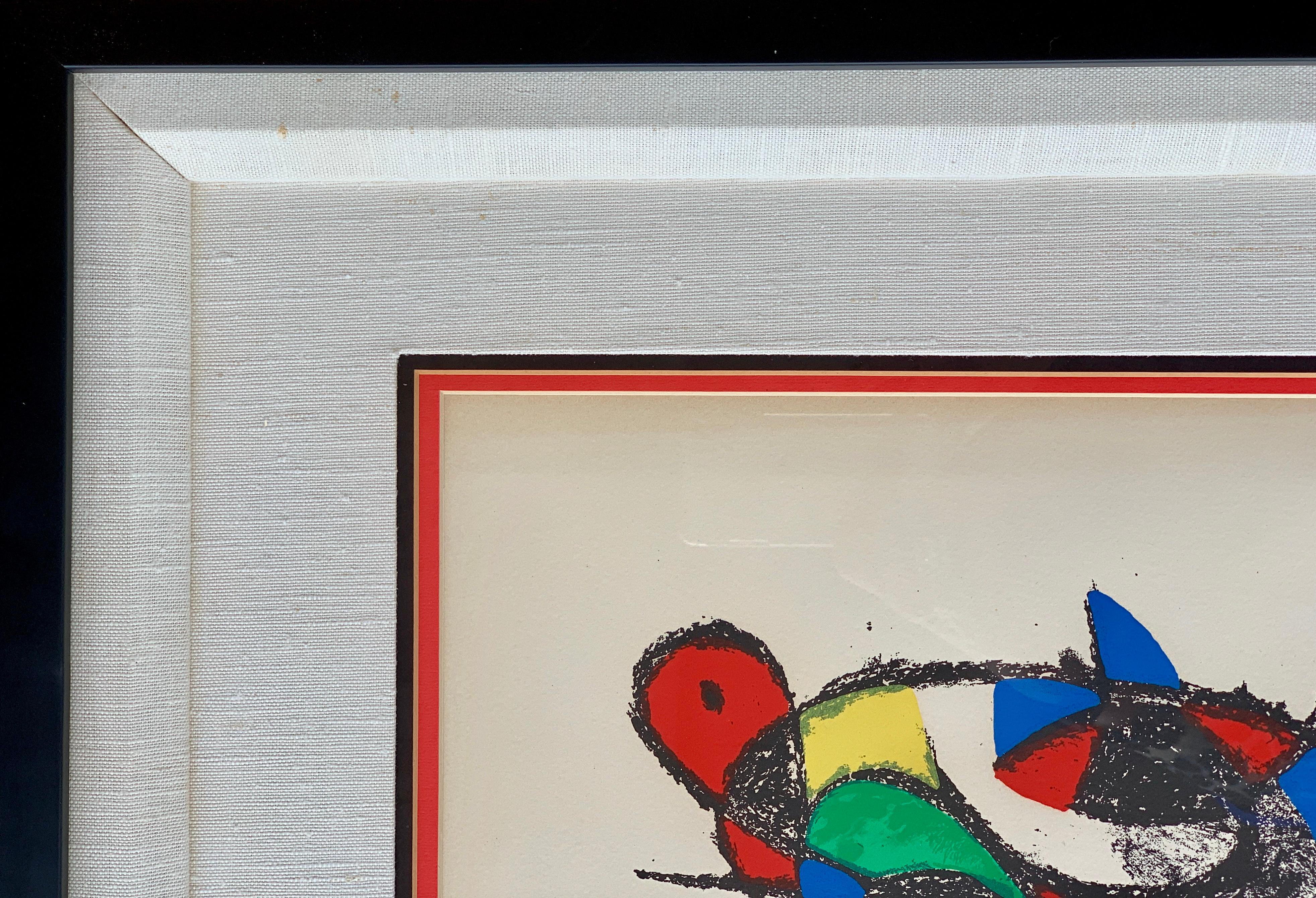 Late 20th Century Signed Joan Miro Abstract Limited Edition Lithograph from 