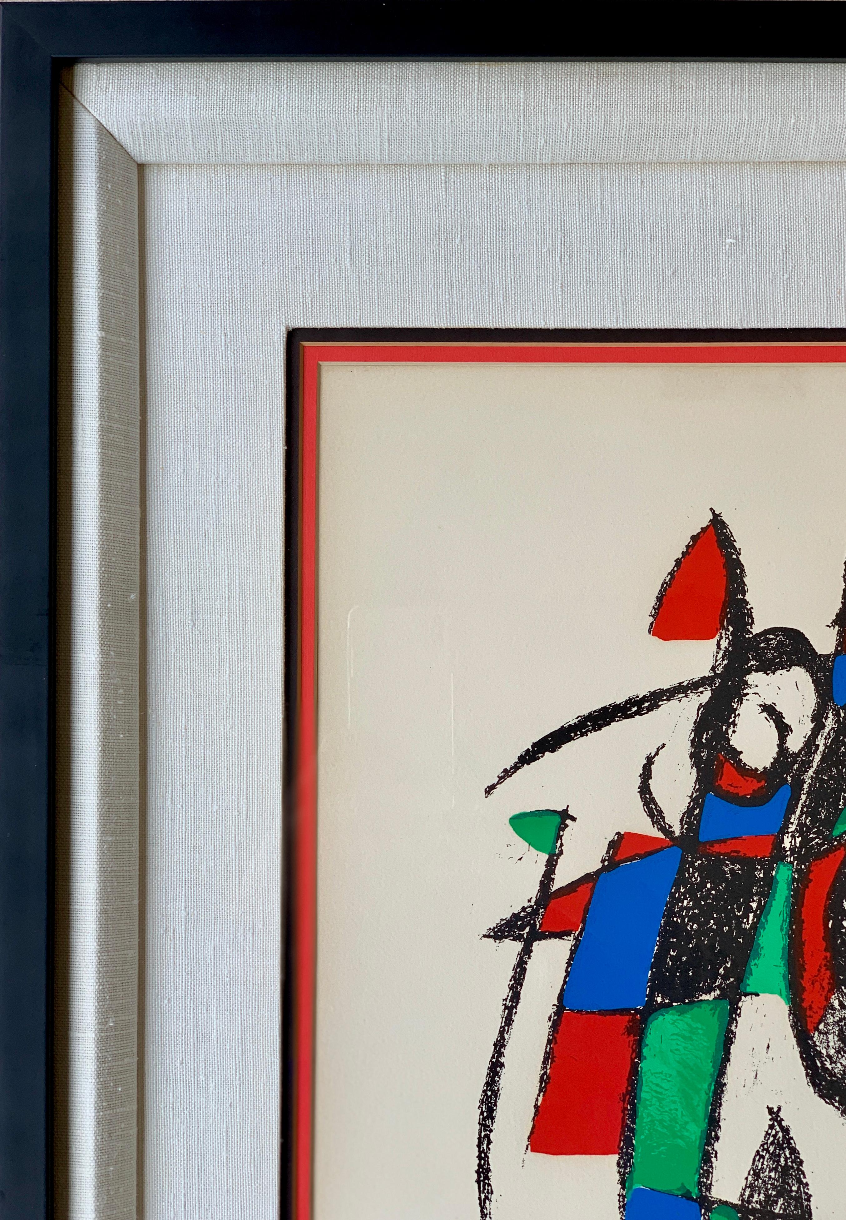 Paper Signed Joan Miro Abstract Limited Edition Lithograph from 