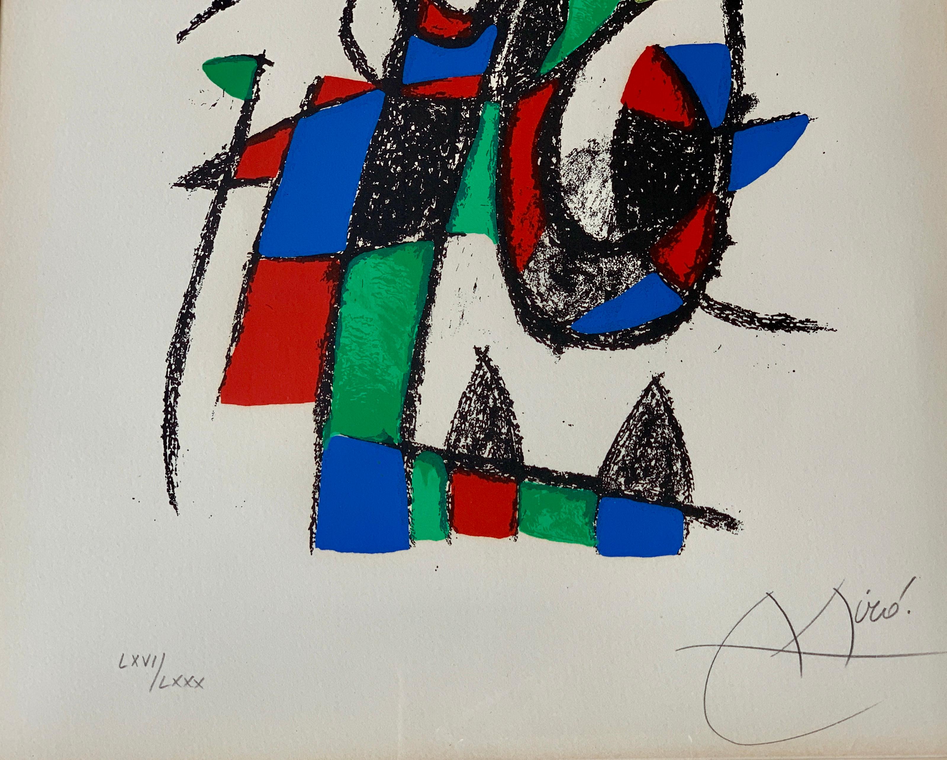 Signed Joan Miro Abstract Limited Edition Lithograph from 